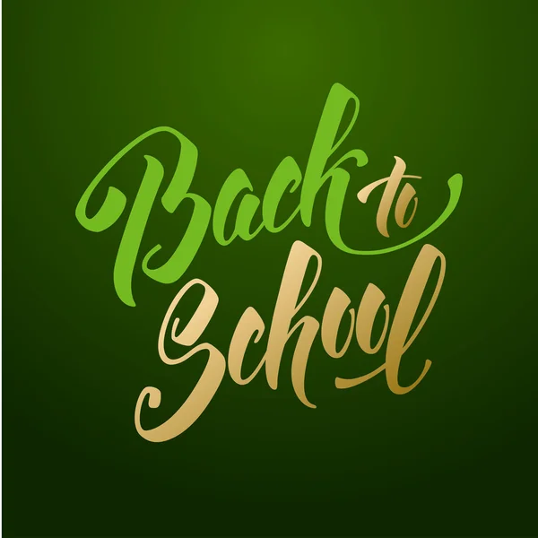 Ritorno a scuola lettering design — Vettoriale Stock