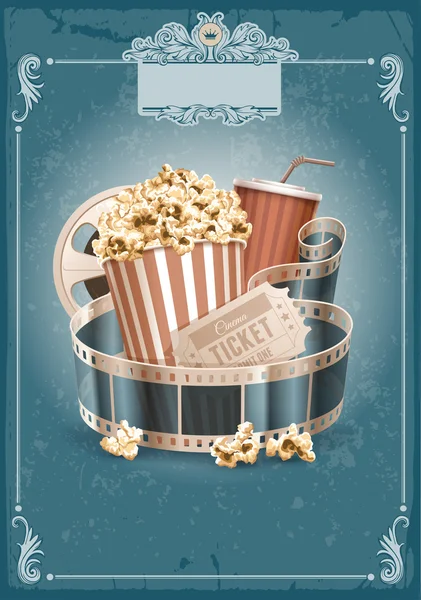 Cine fondo vintage — Vector de stock