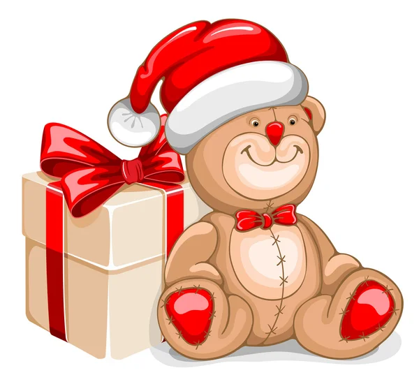 Christmas Bear toy — Stock Vector