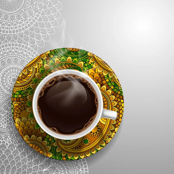 Tazza di caffè di lusso — Vettoriale Stock