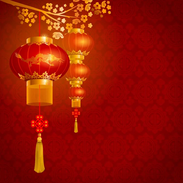Lanternes chinoises — Image vectorielle