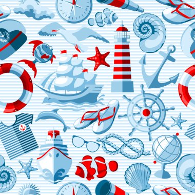 Nautical seamless background clipart