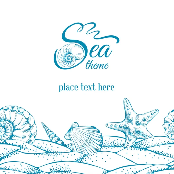 Tema de mar — Vector de stock