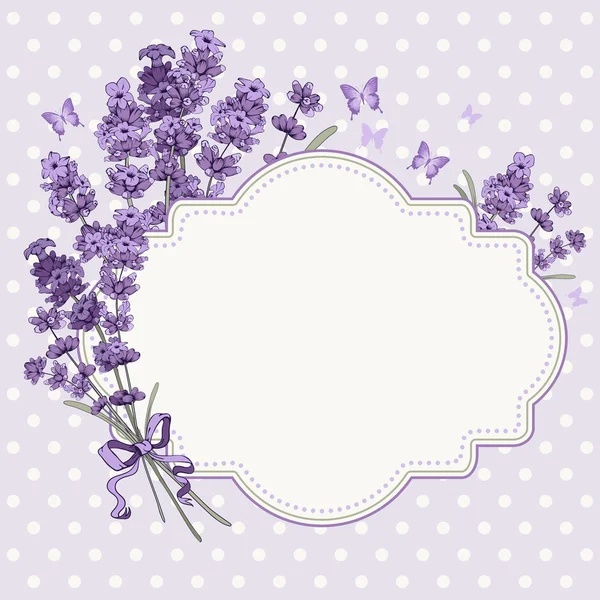 Lavendelkarte — Stockvektor