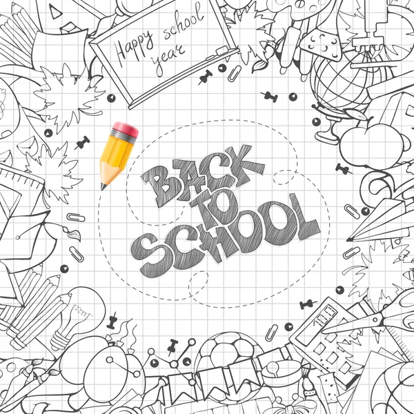 Back to School background — Stock Vector