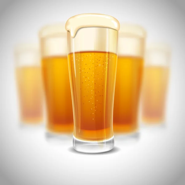 Glass of beer — Stock Vector