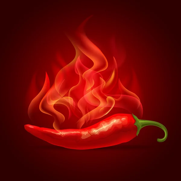 Pieprz chili czerwony — Wektor stockowy
