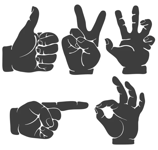 Набір жестів — стоковий вектор