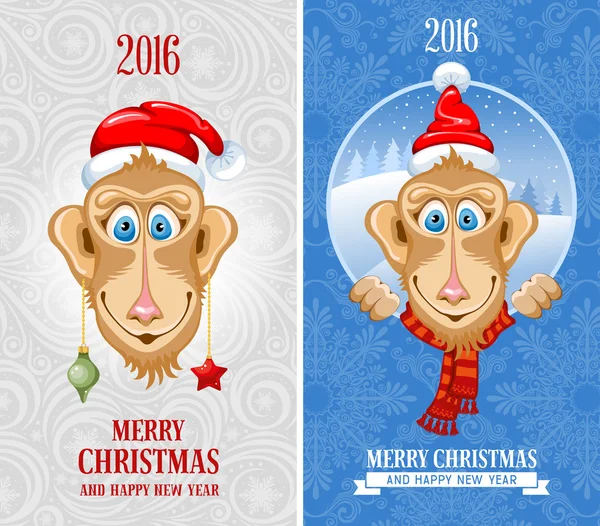 New year monkey — Stock Vector