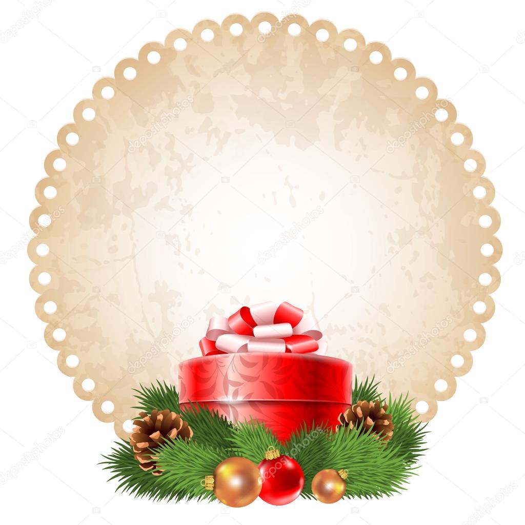 크리스마스 축제 빈티지 라벨 스톡 벡터 - ©Pazhyna 87871220, image size:1024x1024