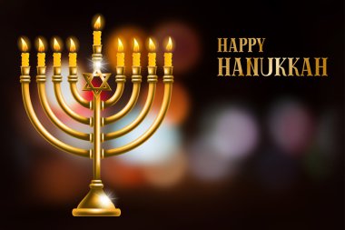 Hanuka Bayramınız kutlu olsun için tebrik kartı