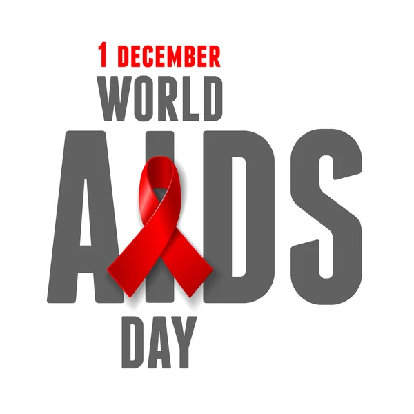 Dünya AIDS bilinçlendirme günü poster — Stok Vektör