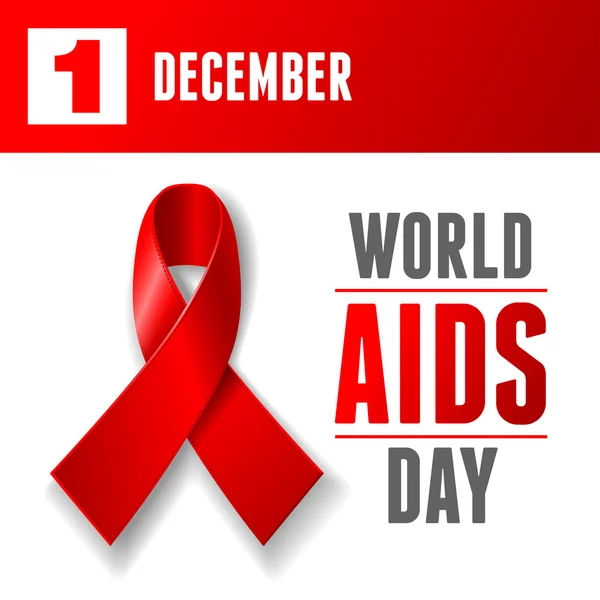Dünya AIDS bilinçlendirme günü poster — Stok Vektör