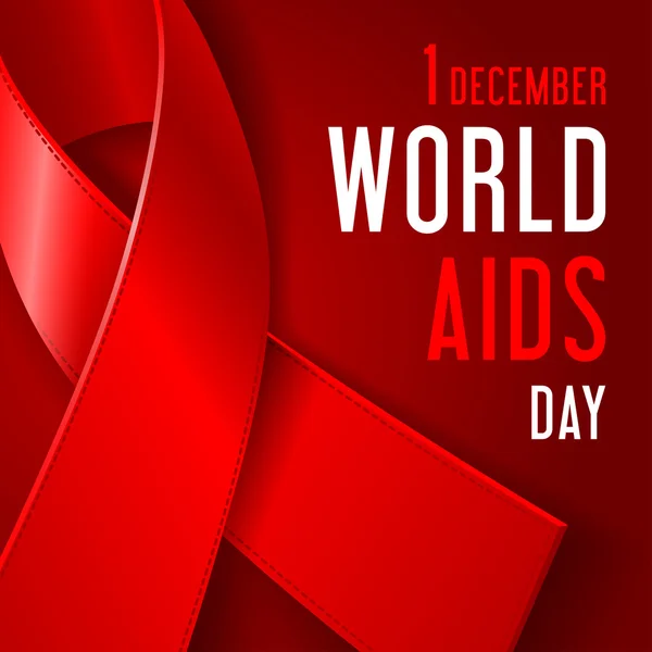 Cartaz do Dia Mundial da Consciência da SIDA — Vetor de Stock