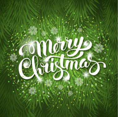 Festival ışıltı kaligrafi yazı neşeli Noel kartıyla