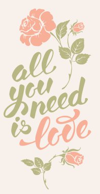 Sevgililer günü romantik kartı