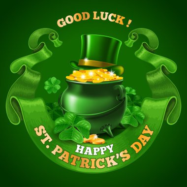 Saint Patricks Day amblem tasarımı