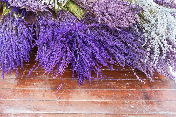 Dried lavender flowers. Bouquets of lavender in a flower shop. Lavender in Turkey