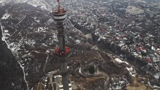 Almaty Kazakhstan 2021 アルマトイのテレビ塔 — ストック動画
