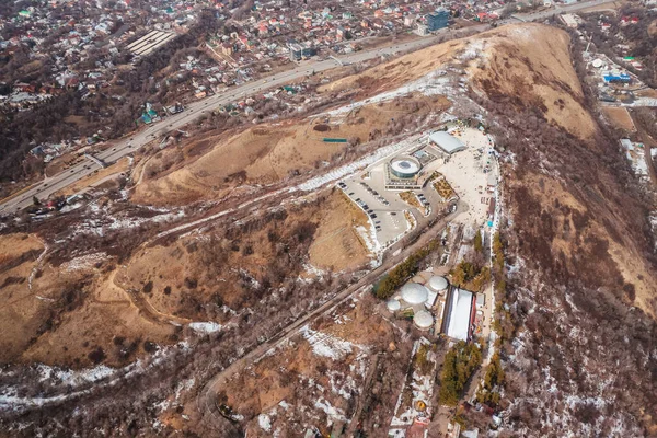 Kok Tobe Park Almaty Luchtfoto Top Uitzicht Vanaf Troon Van — Stockfoto