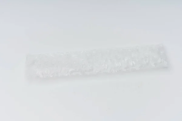 Blasenwickel Auf Weißem Hintergrund Nahaufnahme Folie Für Die Verpackung Empfindlicher — Stockfoto