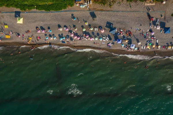 Töltés Botanikus Kertben Batumiban Van Egy Tengerparti Hely Sziklás Strand — Stock Fotó