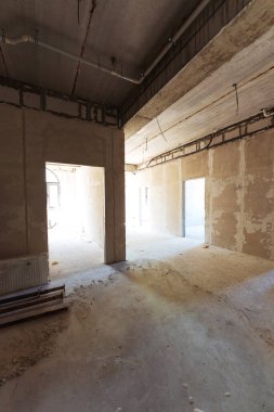 Açılımlı Sunlit Bitmemiş Koridor, Mimari Denetleme Planları ve Ölçüm Kapıları, Çiğ Alçı .