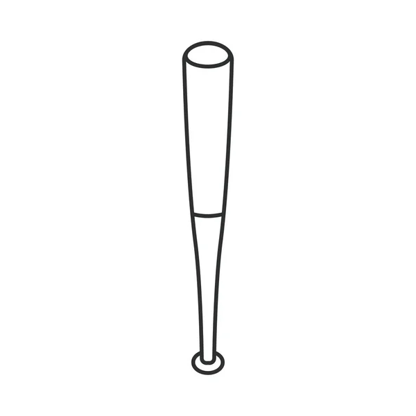 Baseball bat esboço ícone simples vetor ilustração — Vetor de Stock