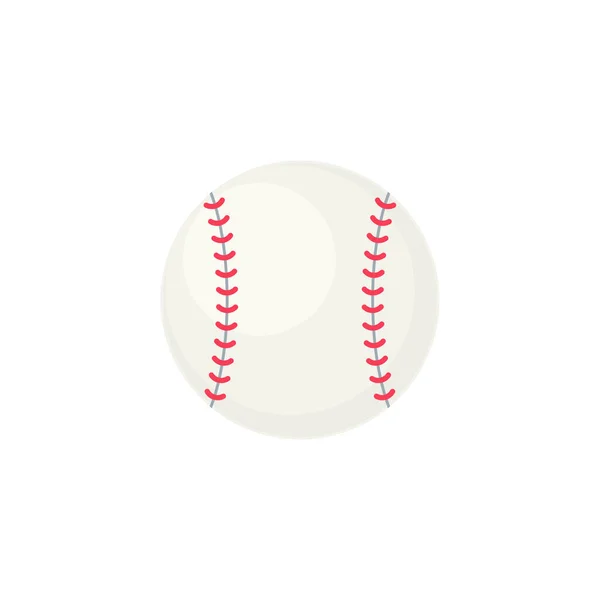 平たいスタイルのベクトルイラストで野球ボール — ストックベクタ