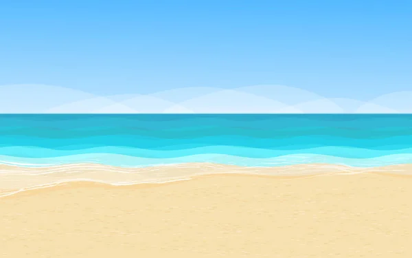Paisaje con costa, mar y cielo azul Ilustraciones De Stock Sin Royalties Gratis