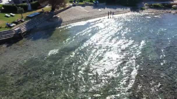 Veduta aerea della spiaggia di Katragaki, Tragaki, Zante, Grecia — Video Stock