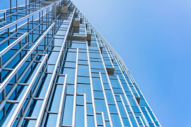 Mimari, Modern İnşaat Cam Cephesi İş Arkaplanı 'nı ayrıntılarıyla anlatıyor