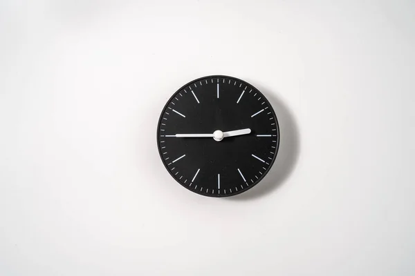 Close Office Clock White Background Clipping Path — Stock Photo, Image