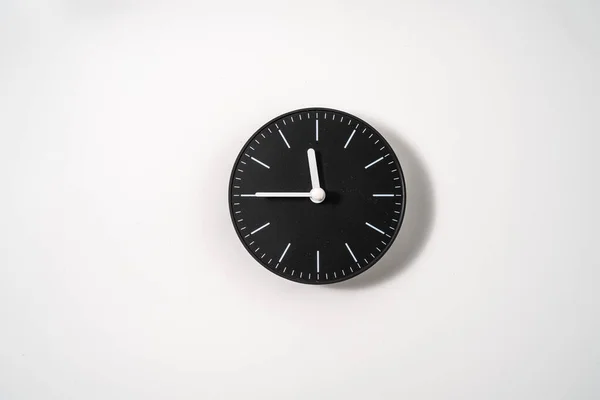 Close Office Clock White Background Clipping Path — Stock Photo, Image