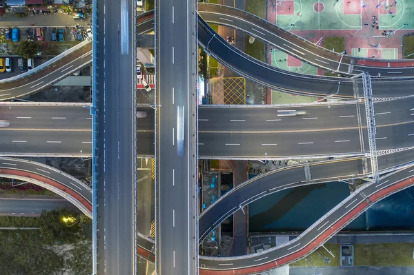 Traffic Circle roundabout Aerial View