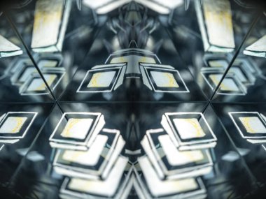 Soyut kaleydoskop arkaplanı. Güzel çok renkli kaleydoskop dokusu. Eşsiz kaleydoskop tasarımı.