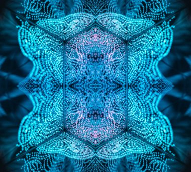 Soyut kaleydoskop arkaplanı. Güzel çok renkli kaleydoskop dokusu. Eşsiz kaleydoskop tasarımı.