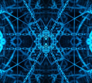 Soyut kaleydoskop arkaplanı. Güzel çok renkli kaleydoskop dokusu. Eşsiz kaleydoskop tasarımı.