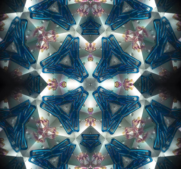 Abstraktes Kaleidoskop Schöne Mehrfarbige Kaleidoskop Textur Einzigartiges Kaleidoskopdesign — Stockfoto