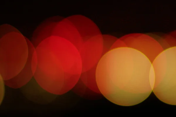 Bokeh red and yellow lights closeup — Stock Photo, Image