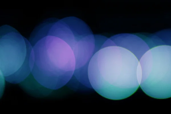 Ufuk bokeh etkisi Mavi ışıklar closeup arka plan — Stok fotoğraf