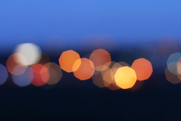 Defocused bokeh effect lights background — Stock Photo, Image