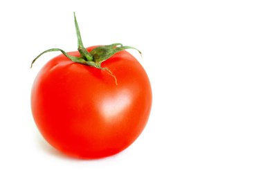 Domates closeup beyaz arka plan üzerinde