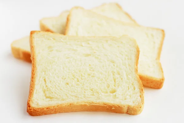 Fatias de pão branco em porções — Fotografia de Stock
