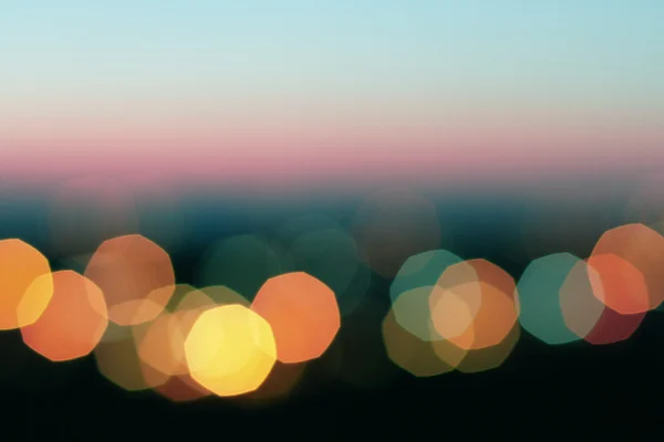 Bokeh effect in multicolored lights — Stock Photo, Image