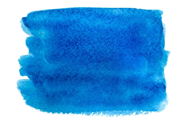 Acquerello blu su sfondo bianco — Foto Stock