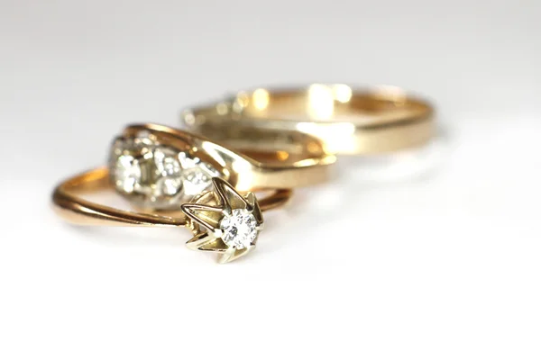 Diamond rings — Stock Photo, Image