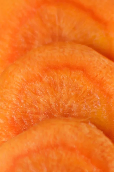 Cenoura cortada em fatias close-up — Fotografia de Stock