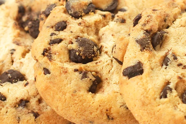 Chocolate Chip Cookies Nahaufnahme Verwendung als Hintergrund — Stockfoto