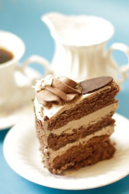 Bir dilim çikolatalı kek.